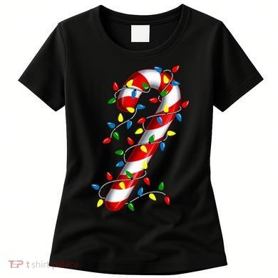 Candy Cane Merry And Bright Christmas Lights Candy Costume Women's T-Shirt