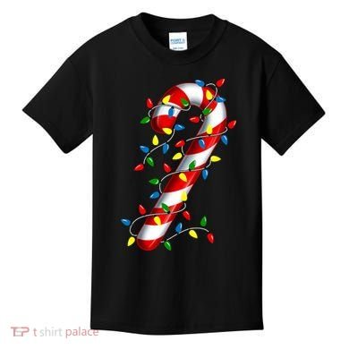 Candy Cane Merry And Bright Christmas Lights Candy Costume Kids T-Shirt