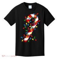 Candy Cane Merry And Bright Christmas Lights Candy Costume Kids T-Shirt thumb 0