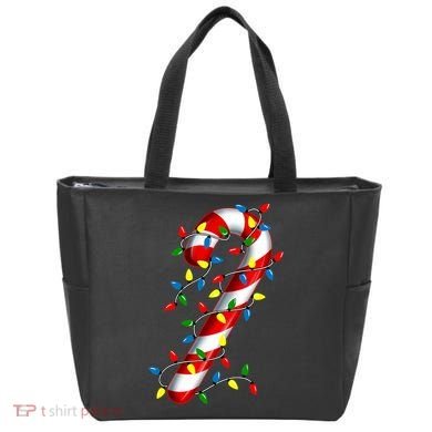 Candy Cane Merry And Bright Christmas Lights Candy Costume Tote Bag