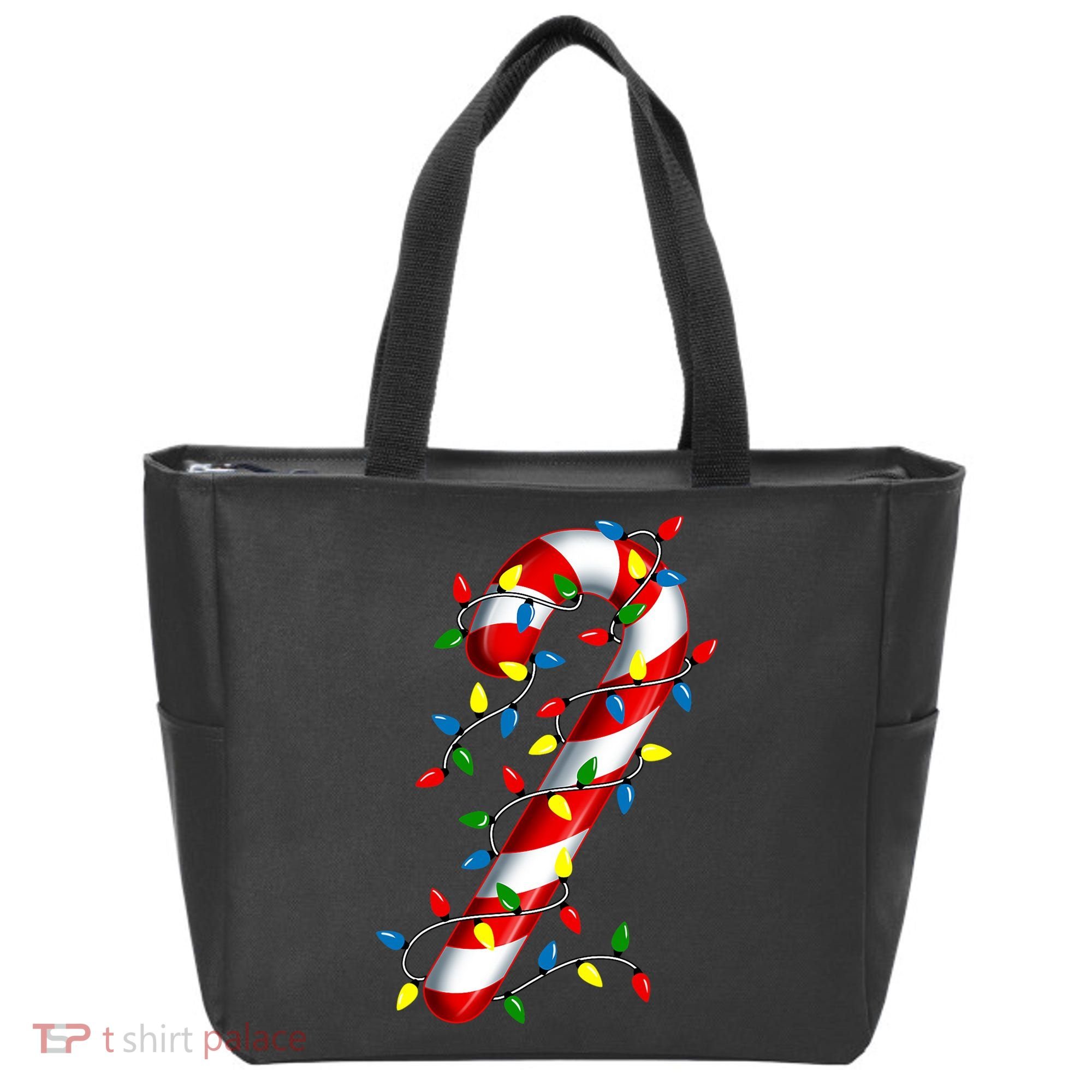 Candy Cane Merry And Bright Christmas Lights Candy Costume Tote Bag