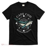 Cape Cod Massachusetts Humpback Whale Vintage Wind Rose T-Shirt thumb 0