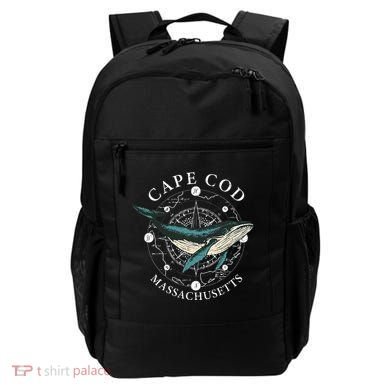 Cape Cod Massachusetts Humpback Whale Vintage Wind Rose Backpack