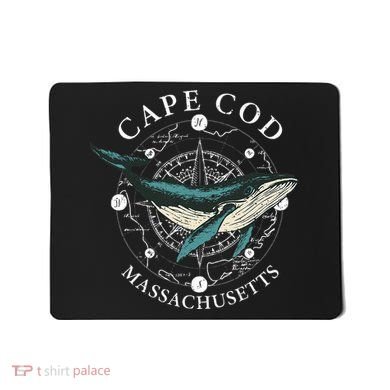 Cape Cod Massachusetts Humpback Whale Vintage Wind Rose Mousepad