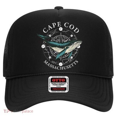 Cape Cod Massachusetts Humpback Whale Vintage Wind Rose Hat