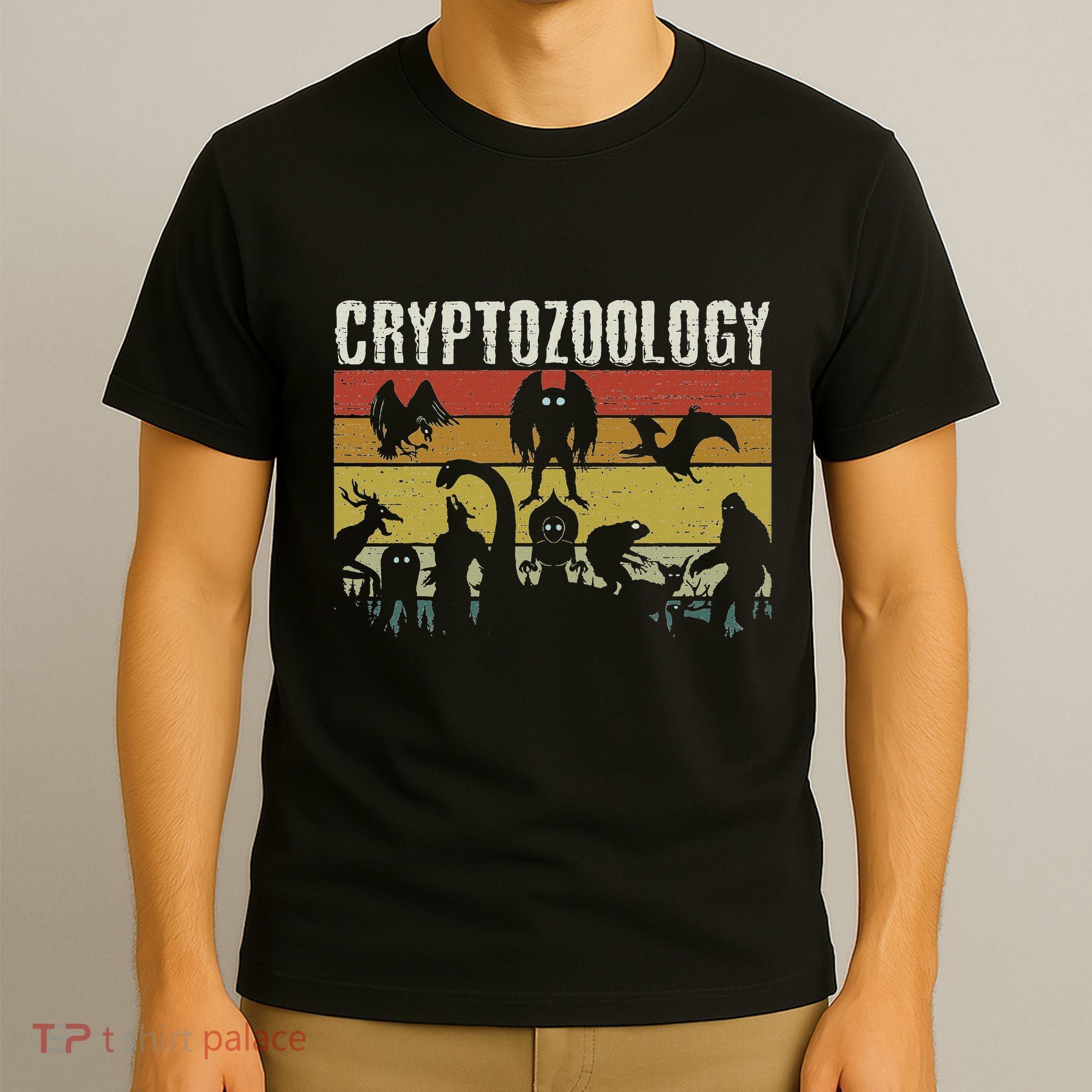 Cute Cryptid Monsters Bigfoot Mothman Dogman Cryptozoology T-Shirt