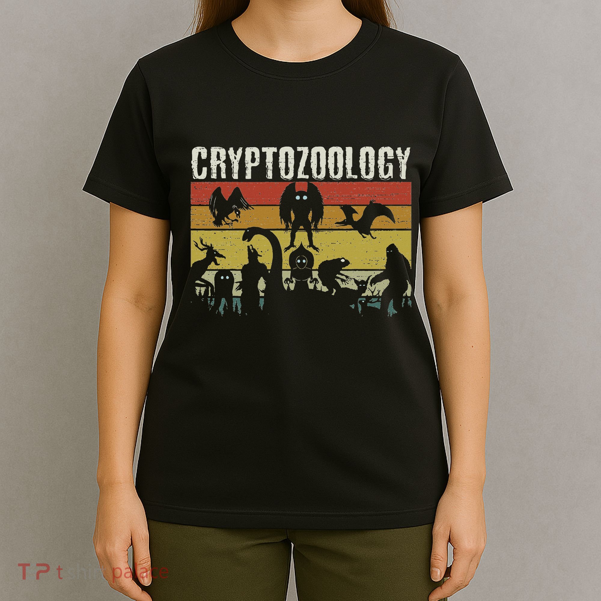 Cute Cryptid Monsters Bigfoot Mothman Dogman Cryptozoology T-Shirt