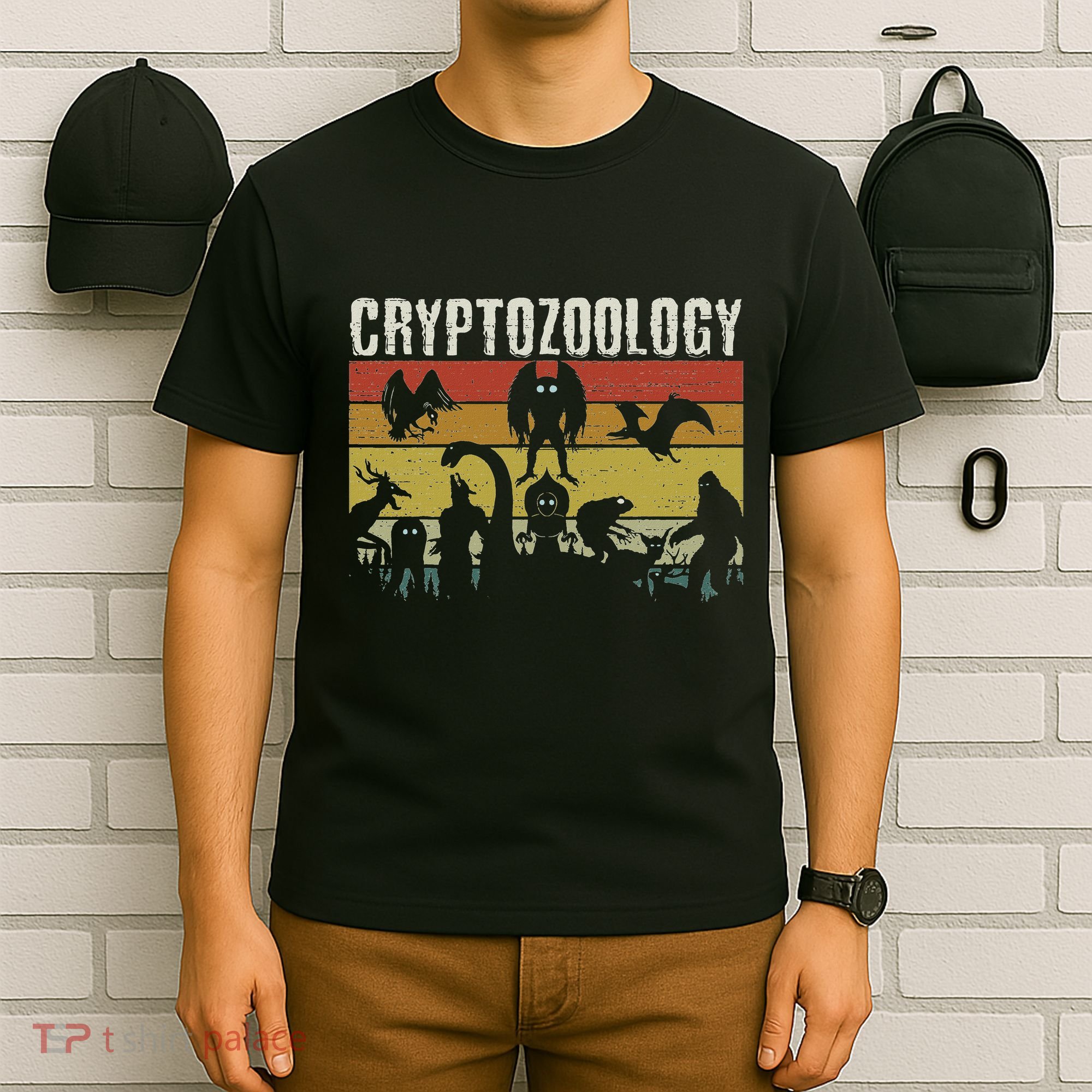Cute Cryptid Monsters Bigfoot Mothman Dogman Cryptozoology T-Shirt