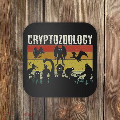 Cute Cryptid Monsters Bigfoot Mothman Dogman Cryptozoology Coaster