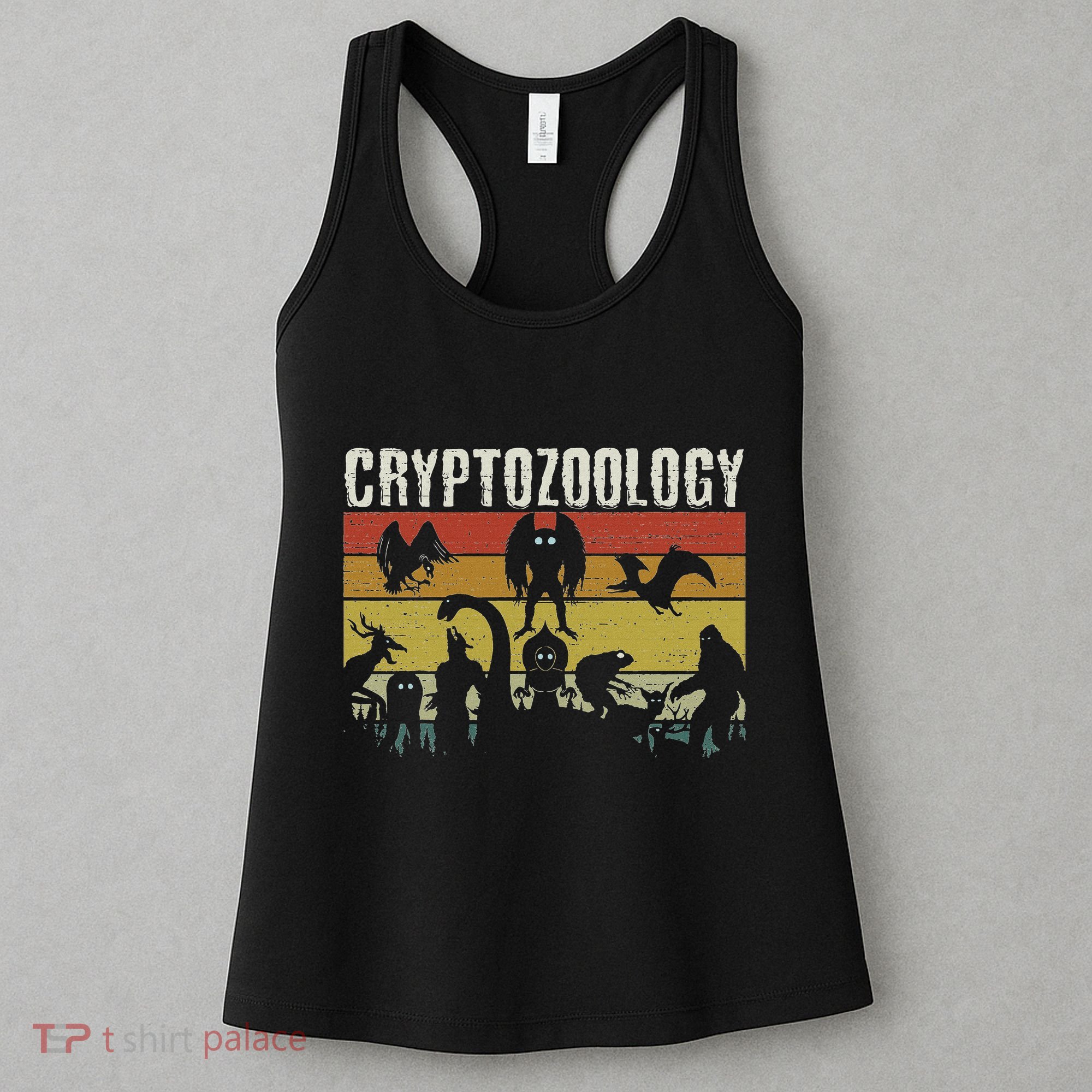 Cute Cryptid Monsters Bigfoot Mothman Dogman Cryptozoology Women's Tank Top