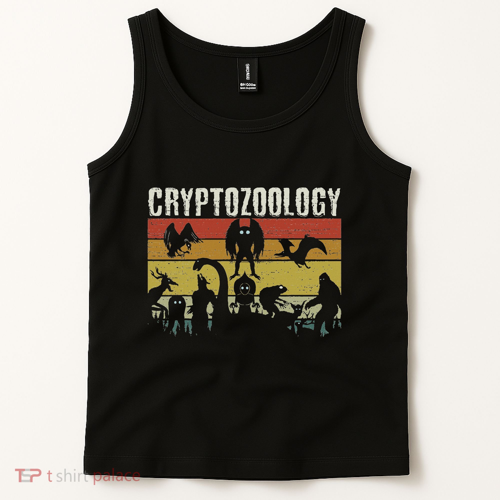 Cute Cryptid Monsters Bigfoot Mothman Dogman Cryptozoology Tank Top
