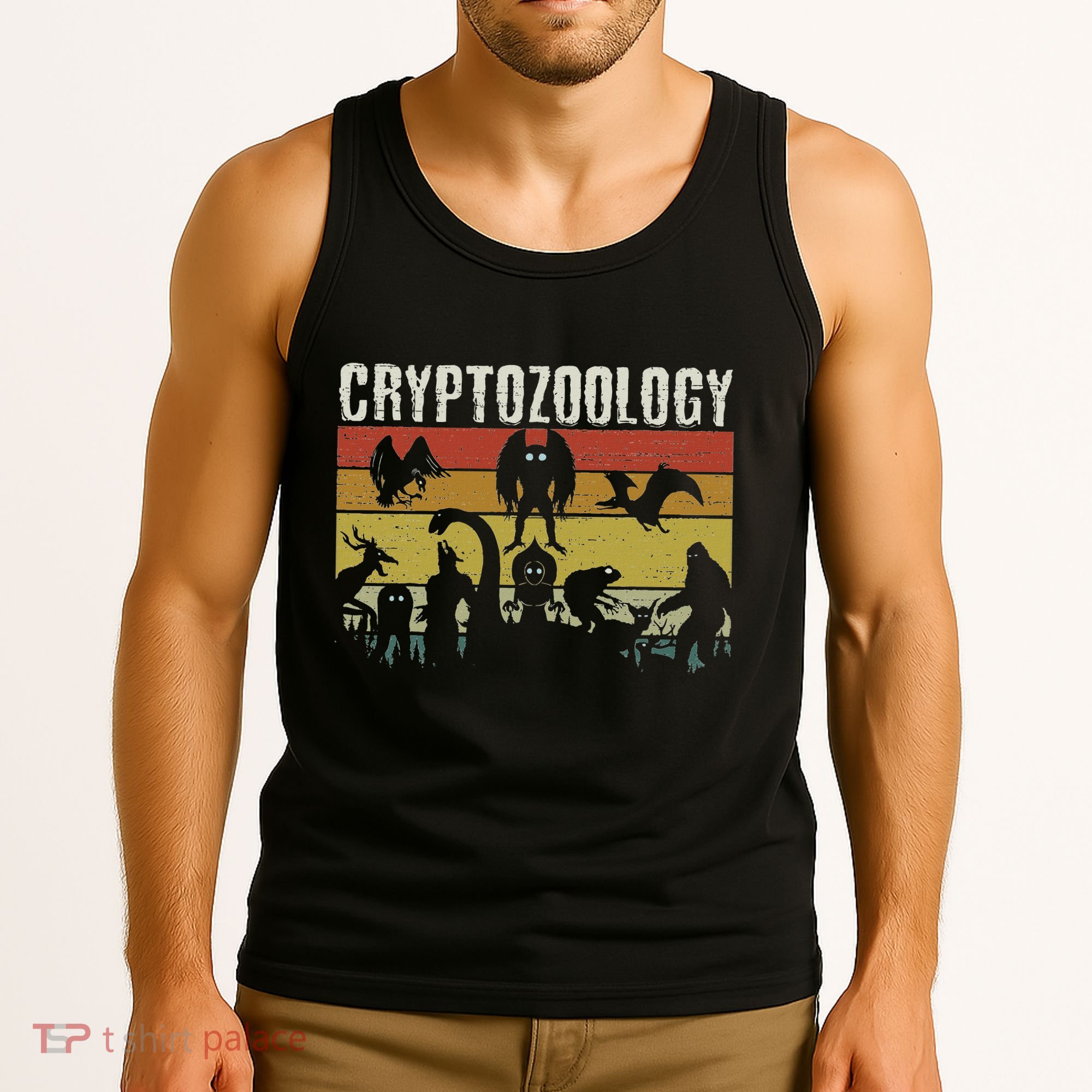 Cute Cryptid Monsters Bigfoot Mothman Dogman Cryptozoology Tank Top
