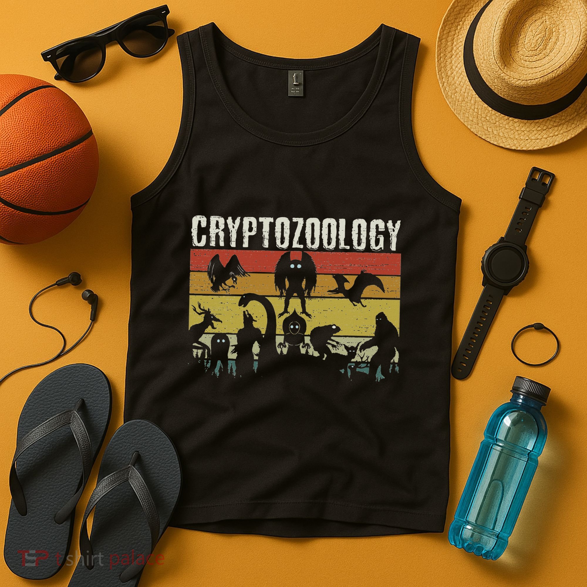 Cute Cryptid Monsters Bigfoot Mothman Dogman Cryptozoology Tank Top