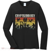 Cute Cryptid Monsters Bigfoot Mothman Dogman Cryptozoology Women's Long Sleeve Shirt thumb 0