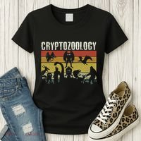 Cute Cryptid Monsters Bigfoot Mothman Dogman Cryptozoology Women's T-Shirt thumb 3