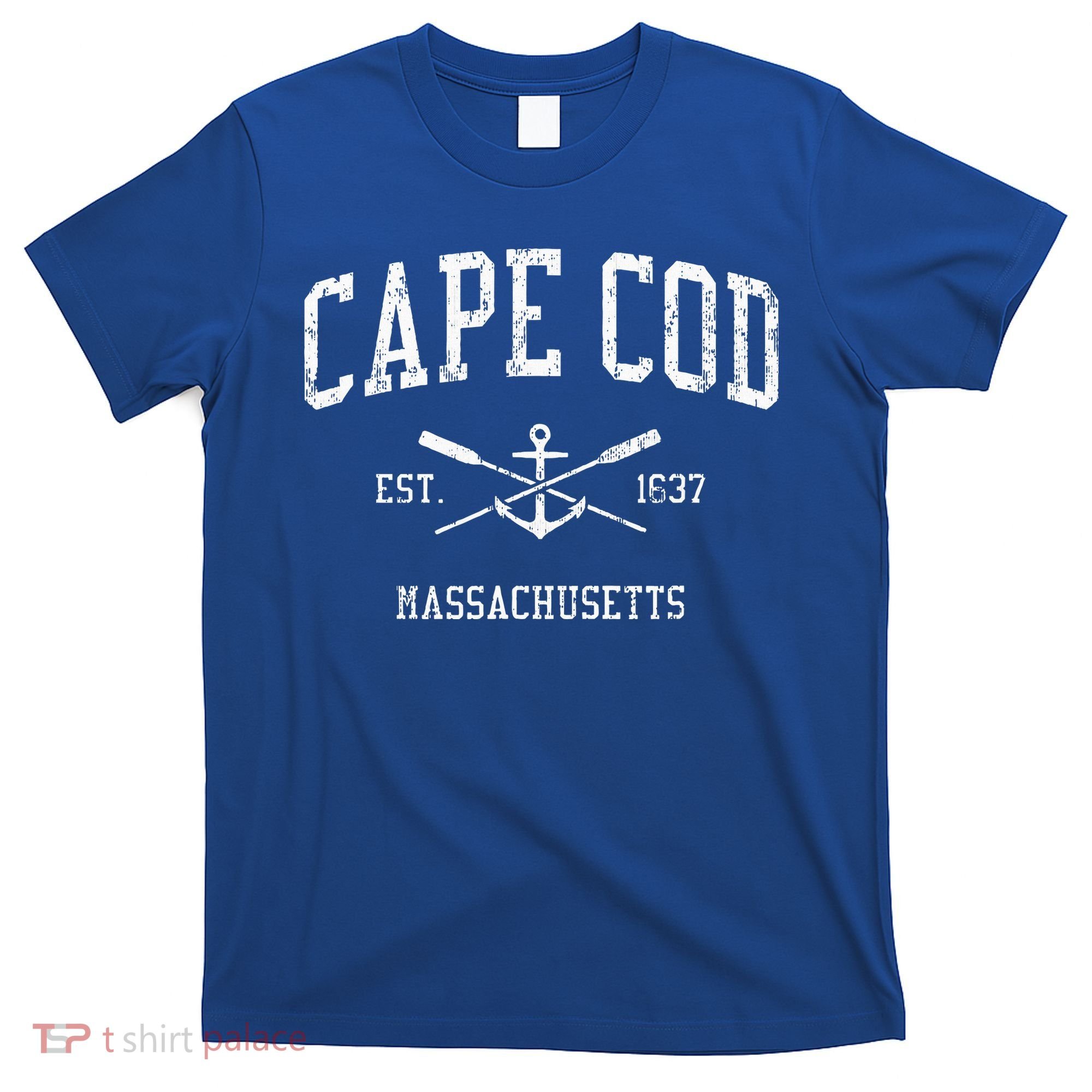 Cape Cod Ma Vintage Crossed Oars Sports T-Shirt