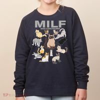 Cute Cats MILF Man I Love Felines Women's Sweatshirt thumb 0