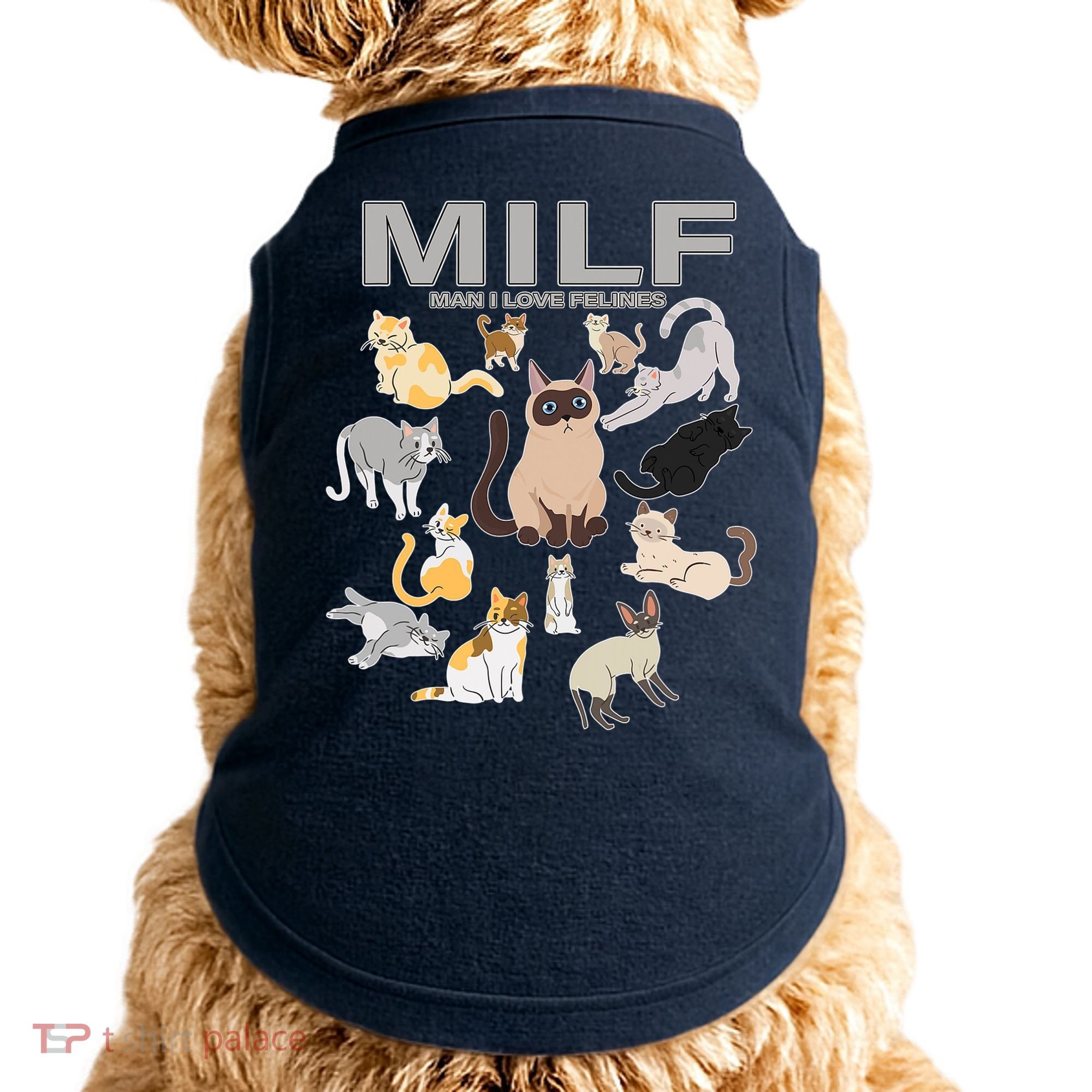 Cute Cats MILF Man I Love Felines Doggie Tank