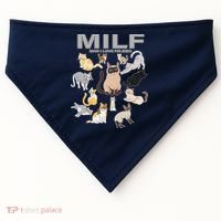 Cute Cats MILF Man I Love Felines USA-Made Doggie Bandana thumb 0
