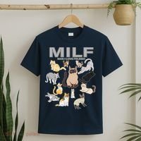 Cute Cats MILF Man I Love Felines T-Shirt thumb 2