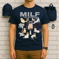 Cute Cats MILF Man I Love Felines T-Shirt thumb 6