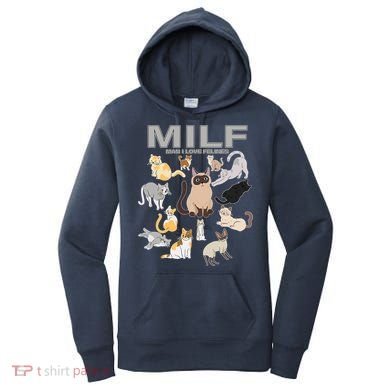 Cute Cats MILF Man I Love Felines Women's Hoodie