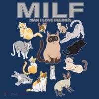 Cute Cats MILF Man I Love Felines Mousepad thumb 1