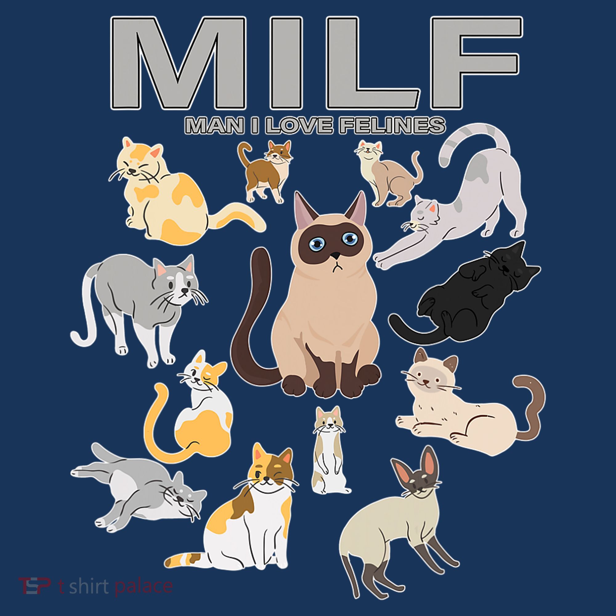 Cute Cats MILF Man I Love Felines Mousepad