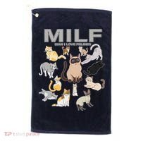 Cute Cats MILF Man I Love Felines Golf Towel thumb 0