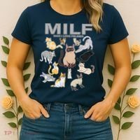 Cute Cats MILF Man I Love Felines Women's T-Shirt thumb 2