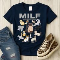 Cute Cats MILF Man I Love Felines Women's T-Shirt thumb 3