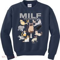 Cute Cats MILF Man I Love Felines Kids Sweatshirt thumb 0