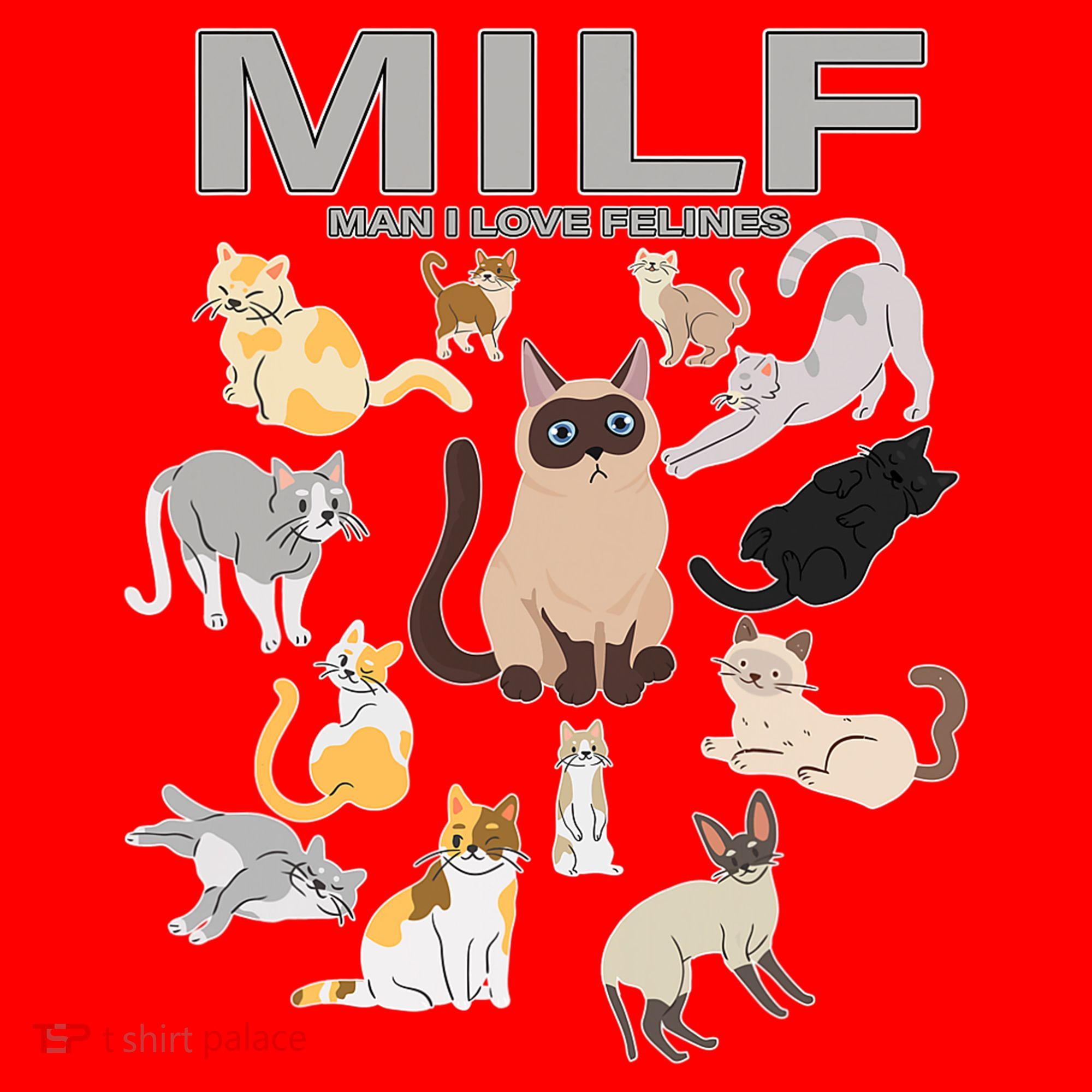 Cute Cats MILF Man I Love Felines Santa Hat