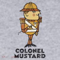 Clue Colonel Mustard Retro Poster Women's Sweatshirt thumb 2