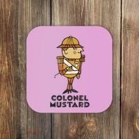 Clue Colonel Mustard Retro Poster Coaster thumb 0