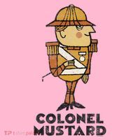 Clue Colonel Mustard Retro Poster Coaster thumb 2