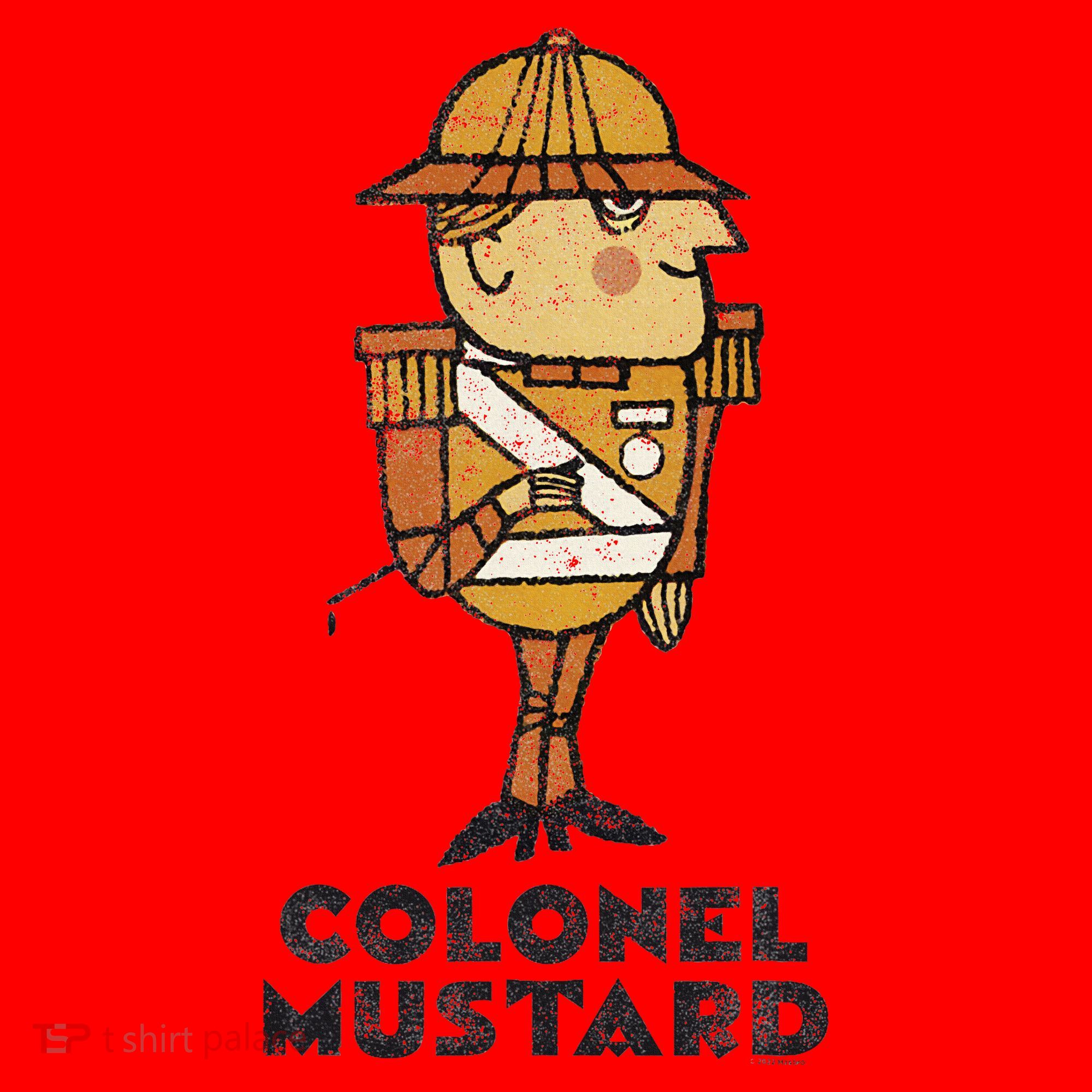 Clue Colonel Mustard Retro Poster Santa Hat