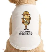 Clue Colonel Mustard Retro Poster Doggie Tank thumb 0