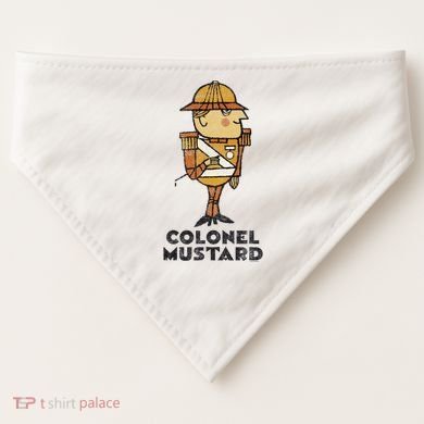 Clue Colonel Mustard Retro Poster USA-Made Doggie Bandana