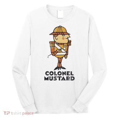 Clue Colonel Mustard Retro Poster Long Sleeve Shirt
