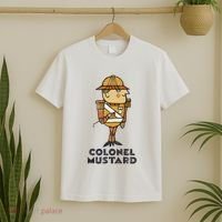 Clue Colonel Mustard Retro Poster T-Shirt thumb 2