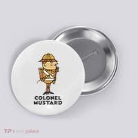 Clue Colonel Mustard Retro Poster Button thumb 0