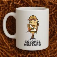 Clue Colonel Mustard Retro Poster Coffee Mug thumb 2