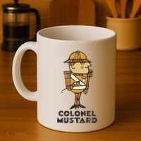 Clue Colonel Mustard Retro Poster Coffee Mug thumb 4