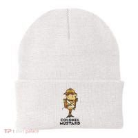 Clue Colonel Mustard Retro Poster Beanie thumb 0