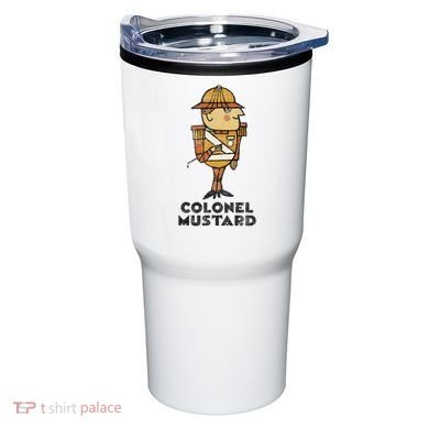 Clue Colonel Mustard Retro Poster Tumbler
