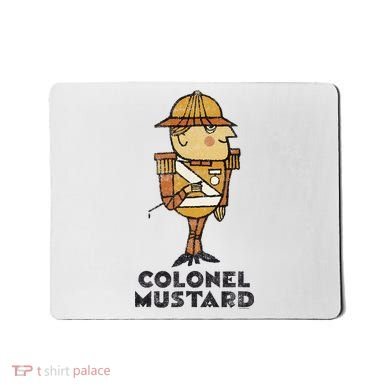 Clue Colonel Mustard Retro Poster Mousepad