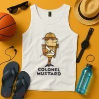 Clue Colonel Mustard Retro Poster Tank Top thumb 4