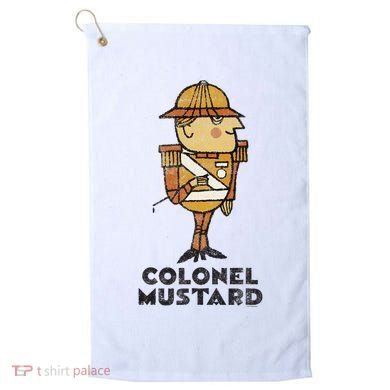 Clue Colonel Mustard Retro Poster Golf Towel