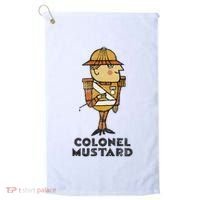 Clue Colonel Mustard Retro Poster Golf Towel thumb 0